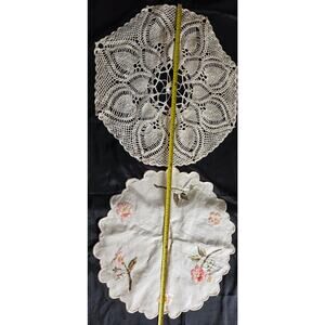 Lot of 2 Vintage Doillies